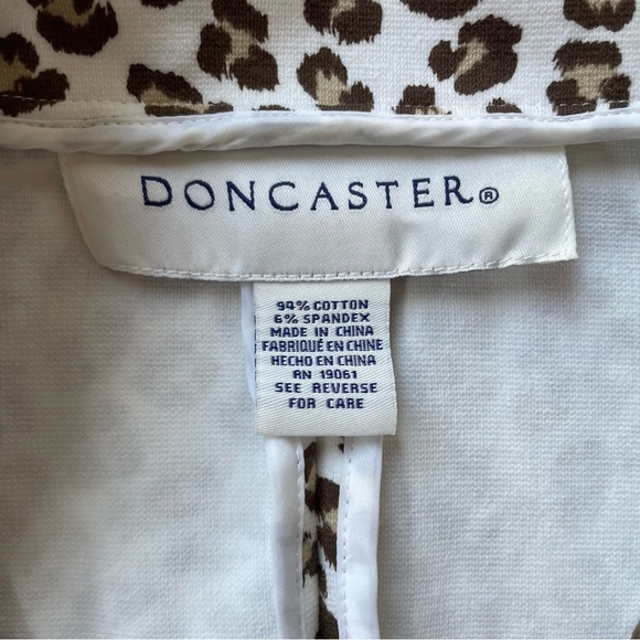 Doncaster Snow Leopard Print Stand Collar Blazer Jacket - Picture 6 of 12